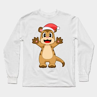 Meerkat Christmas Christmas hat Long Sleeve T-Shirt